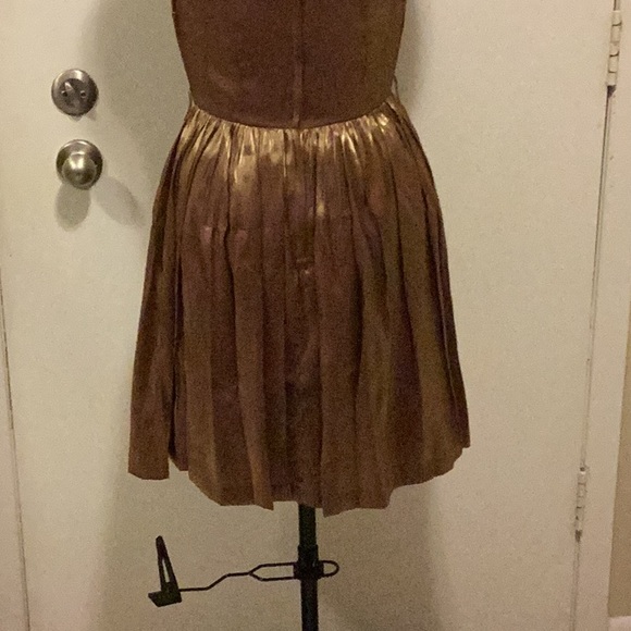 Vintage Francine Browne Dress 6 bronze no/belt. - Picture 7 of 10